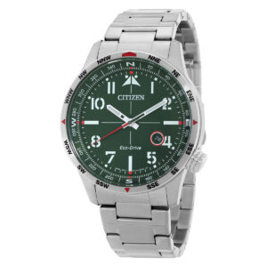 citizen weekender green dial men's watch bm7551 50x