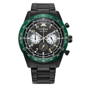 citizen weekender sport chronograph black dial men's watch ca4555 81e