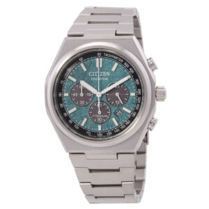 citizen zenshin chronograph green dial men's watch ca4610 85x