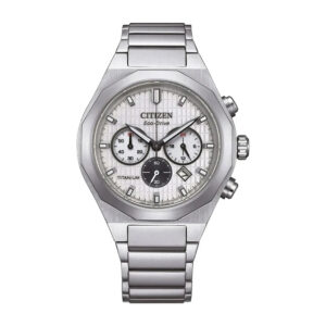 citizen zenshin senkei chronograph silver dial watch ca4690 51a