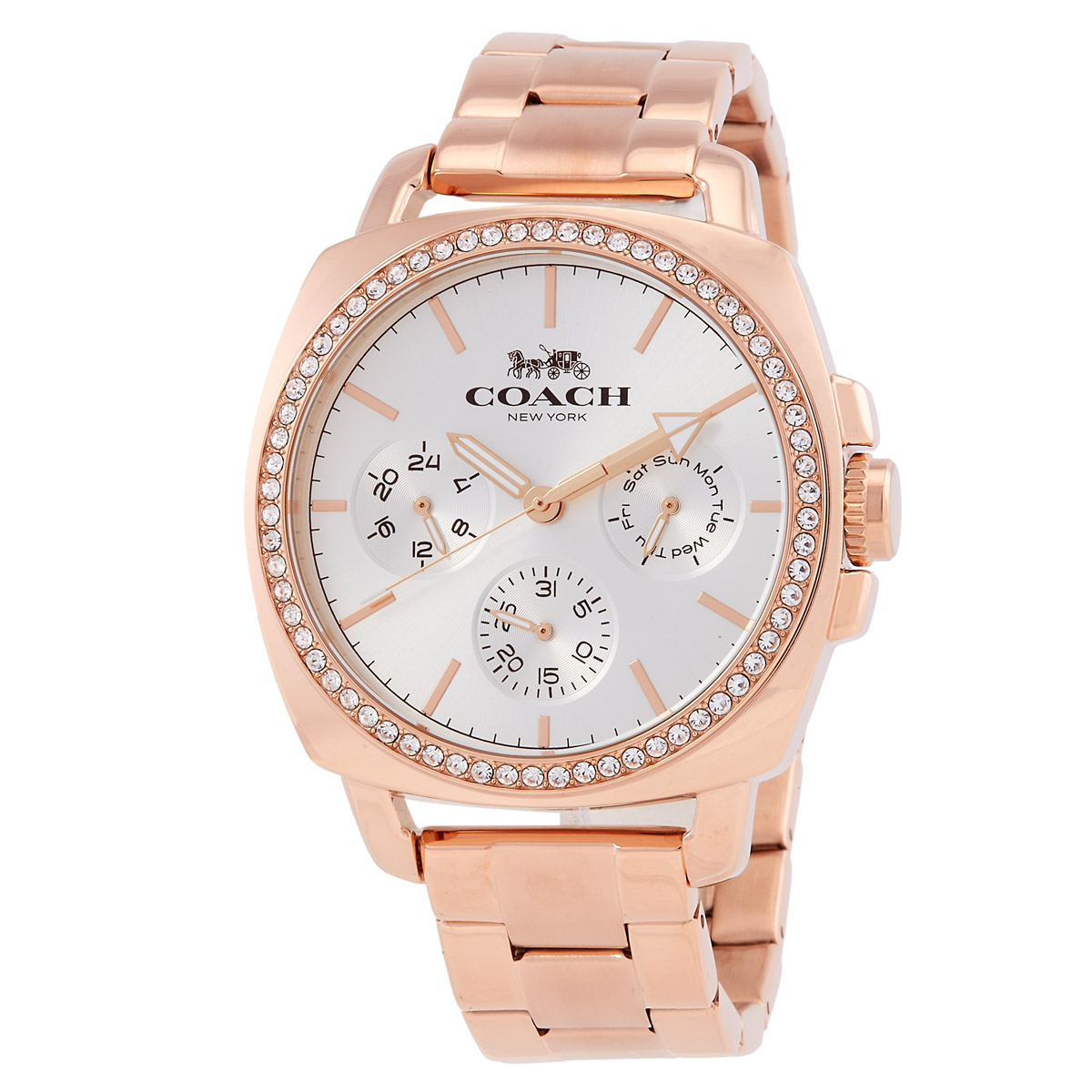 coach boyfriend chronograph quartz crystal silver dial ladies watch 14503949 coach boyfriend chronograph quartz crystal silver dial ladies watch 14503949