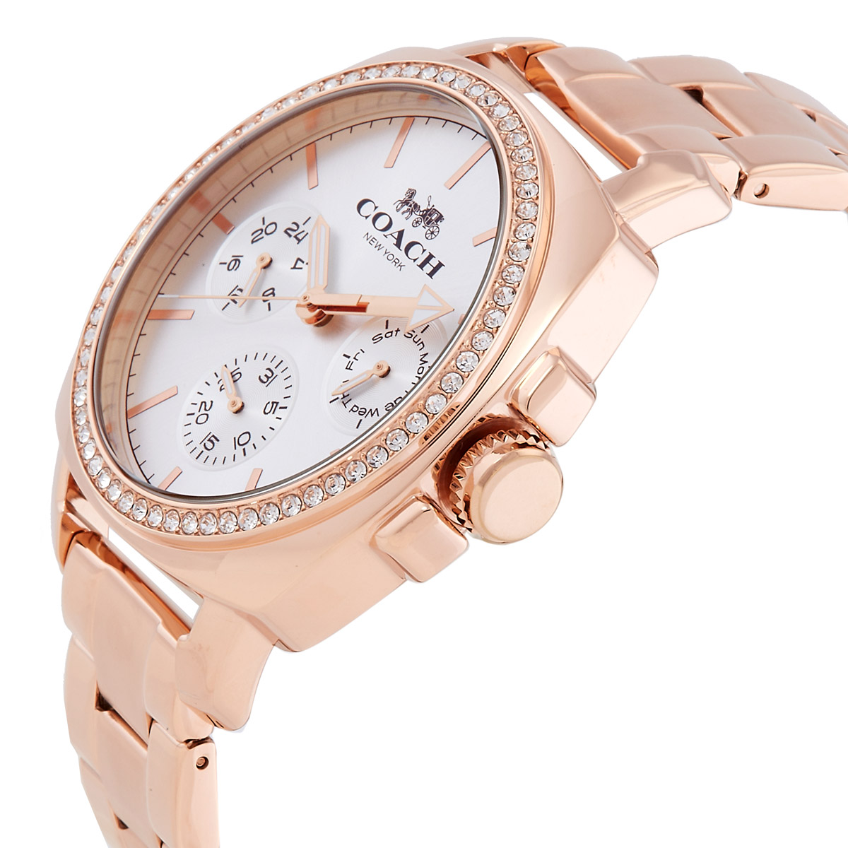coach boyfriend chronograph quartz crystal silver dial ladies watch 14503949 coach boyfriend chronograph quartz crystal silver dial ladies watch 14503949