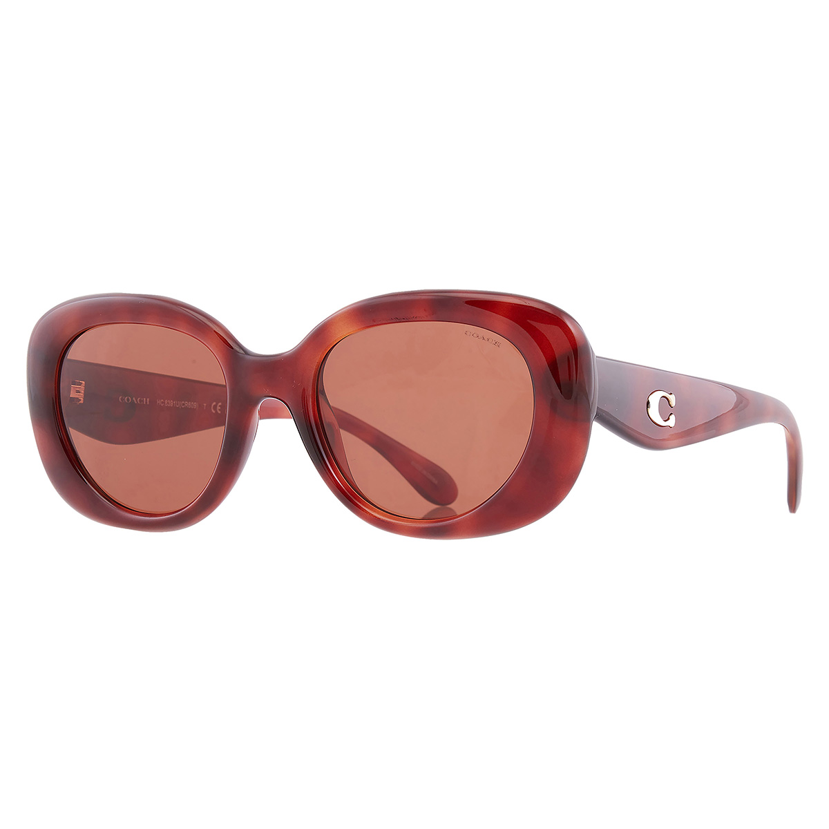 coach brown oval ladies sunglasses hc8391u 577473 53 coach brown oval ladies sunglasses hc8391u 577473 53