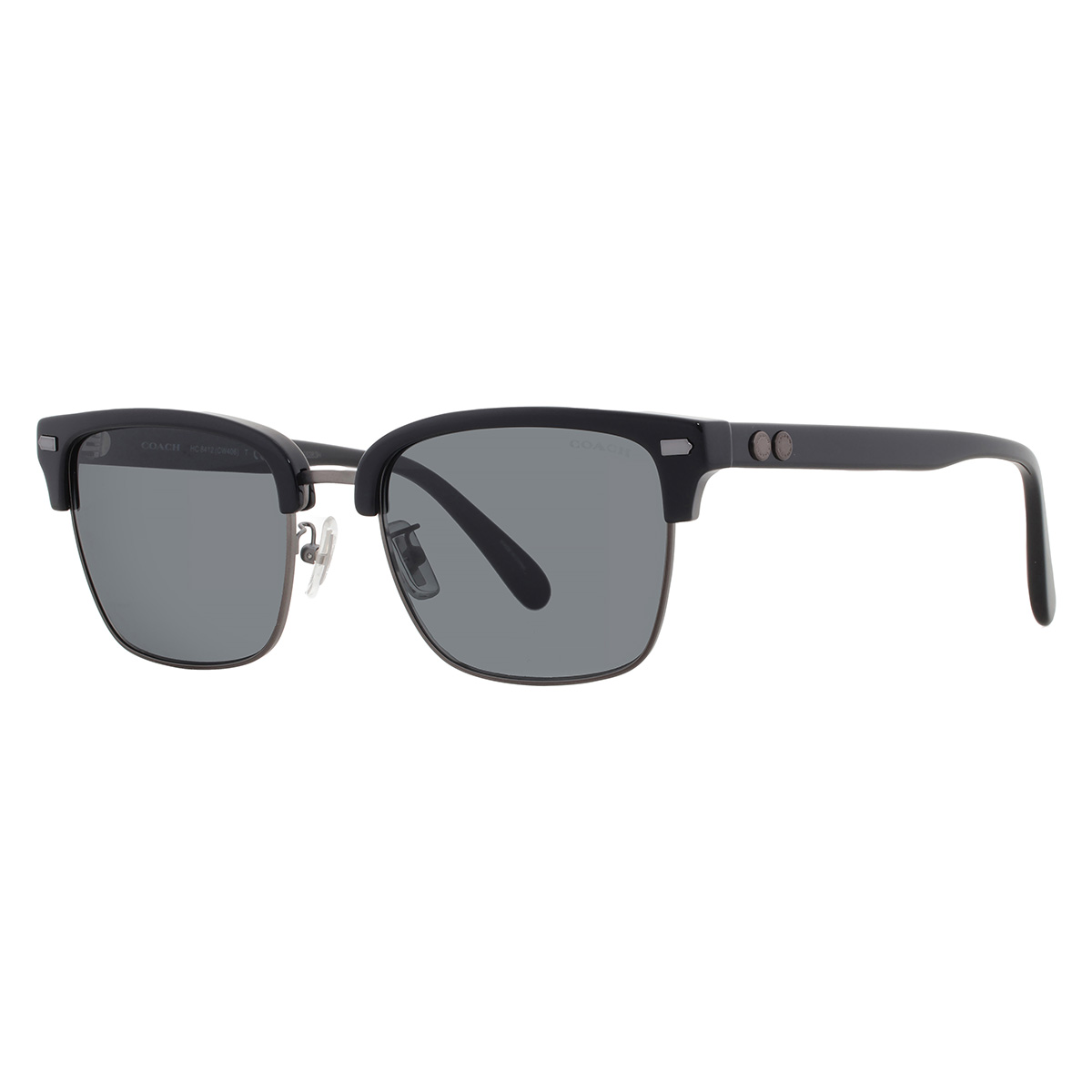 coach dark grey square men's sunglasses hc8412 500287 56 coach dark grey square men's sunglasses hc8412 500287 56