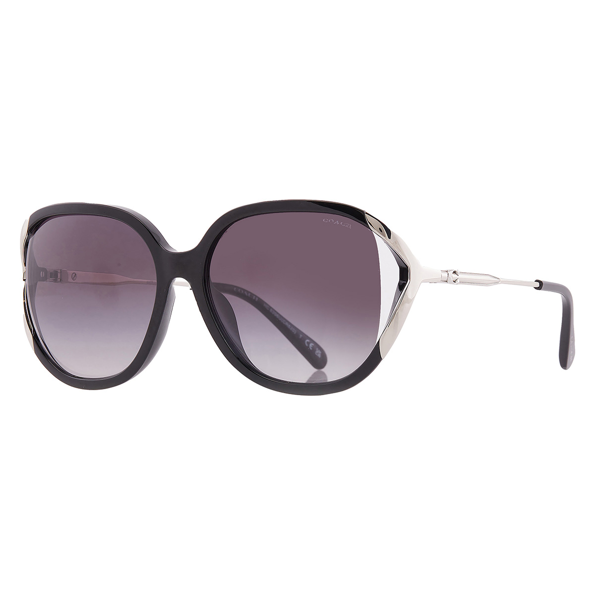 coach gradient grey oval sunglasses hc8396u 50028g 56 coach gradient grey oval sunglasses hc8396u 50028g 56