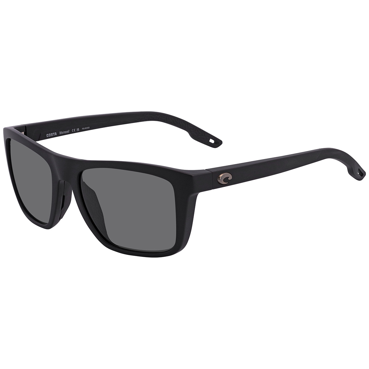 costa del mar mainsail grey polarized glass square men's sunglasses 6s9107 910703 55 costa del mar mainsail grey polarized glass square men's sunglasses 6s9107 910703 55