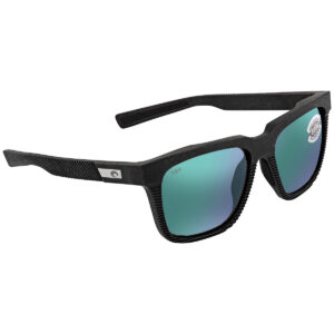 costa del mar pescador green mirror polarized glass square men's sunglasses 6s9029 902902 55