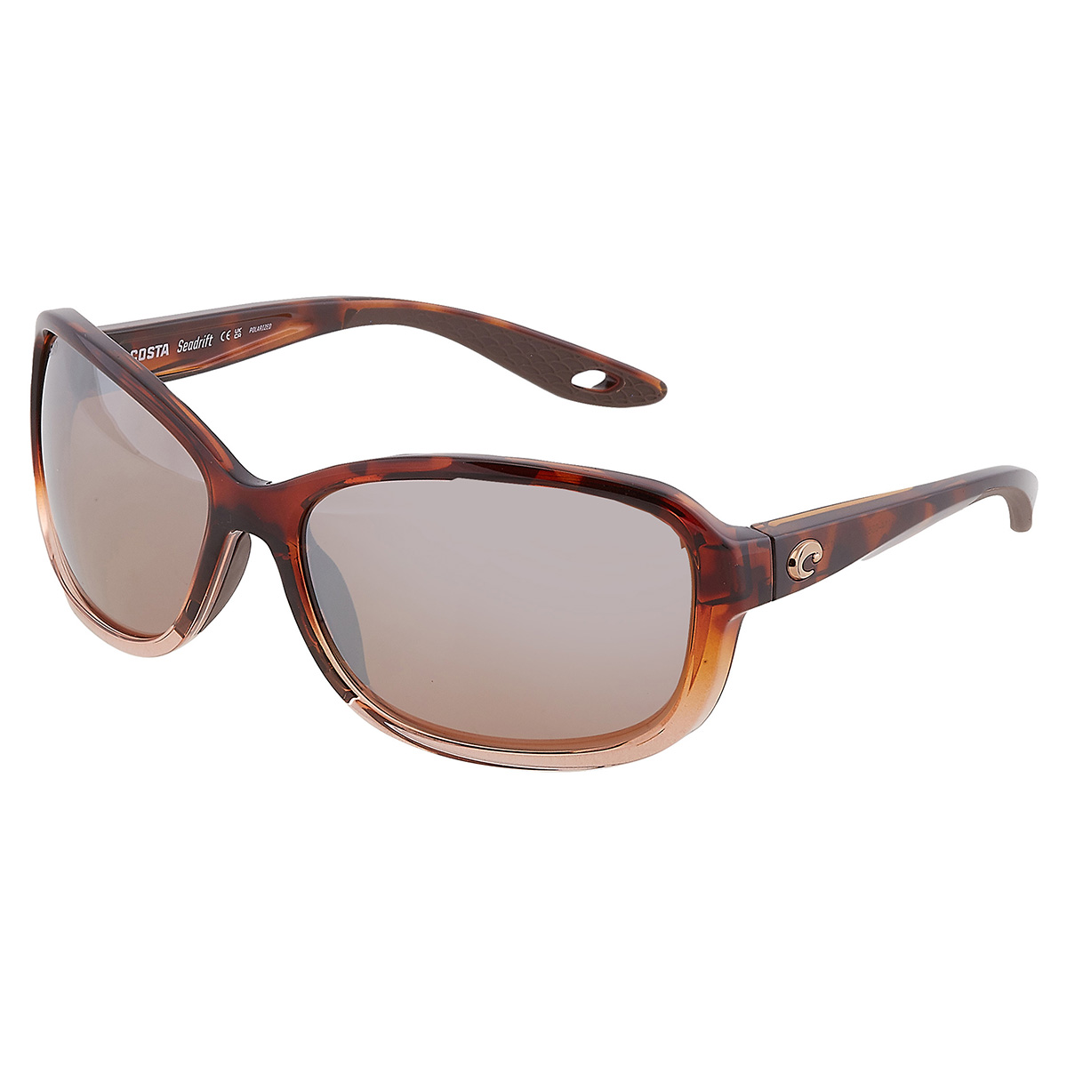 costa del mar seadrift copper silver mirror polarized glass rectangular ladies sunglasses 6s9114 911403 58 costa del mar seadrift copper silver mirror polarized glass rectangular ladies sunglasses 6s9114 911403 58
