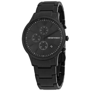 emporio armani chronograph quartz black dial men's watch ar11275