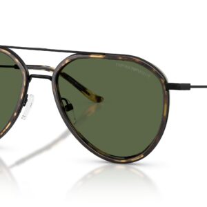 emporio armani dark green pilot men's sunglasses ea2163 300171 56