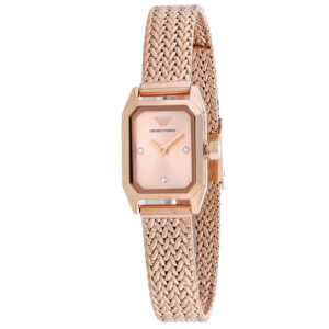 emporio armani gioia quartz rose dial ladies watch ar11345