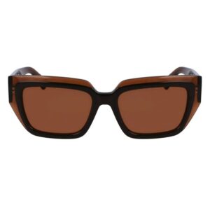 ferragamo brown square ladies sunglasses sf2002s 233 55