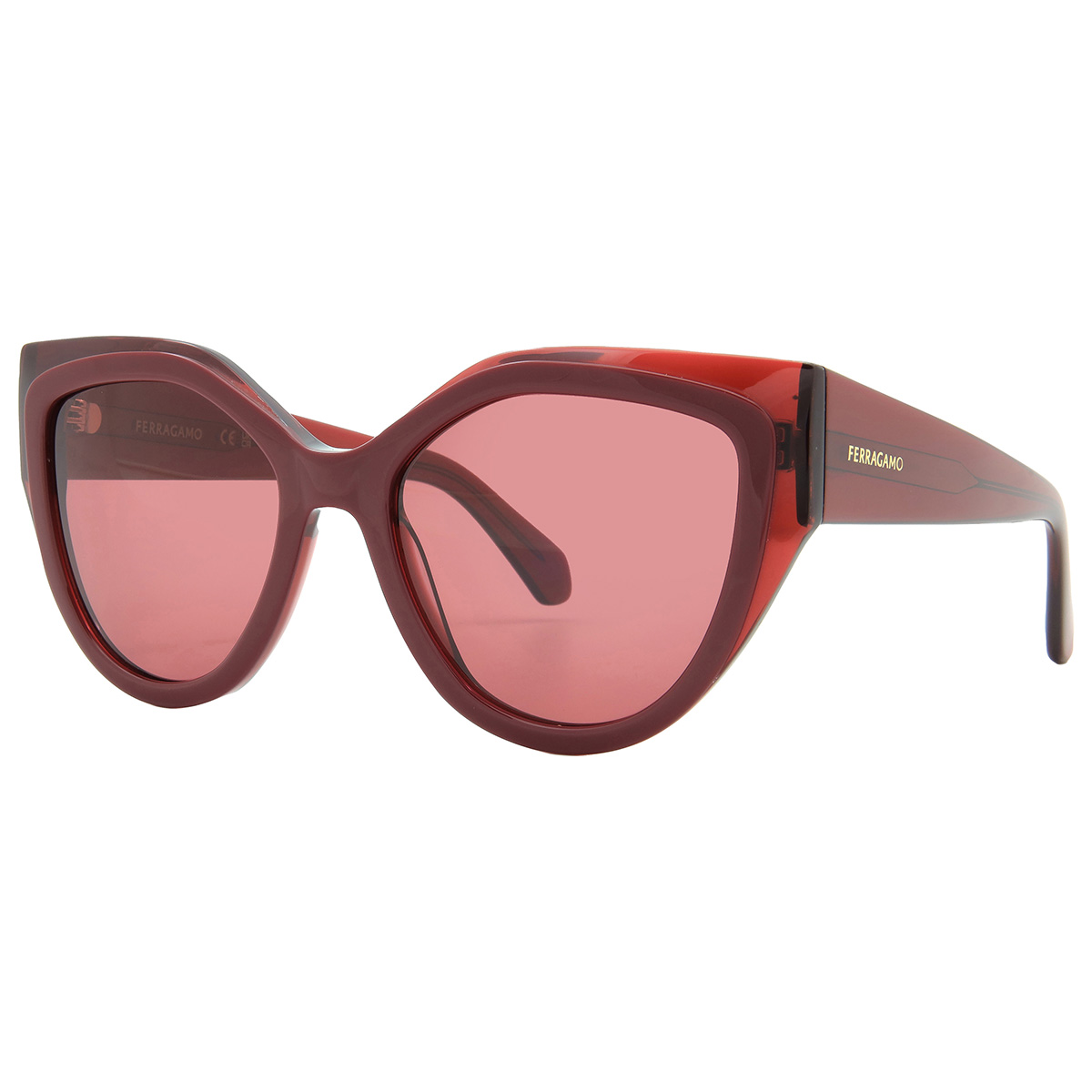 ferragamo burgundy cat eye ladies sunglasses sf2004s 618 53 ferragamo burgundy cat eye ladies sunglasses sf2004s 618 53