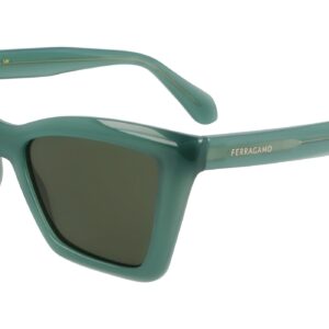 ferragamo green cat eye ladies sunglasses sf2039se 339 53