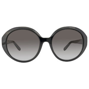 ferragamo grey gradient round ladies sunglasses sf1067s 001 57
