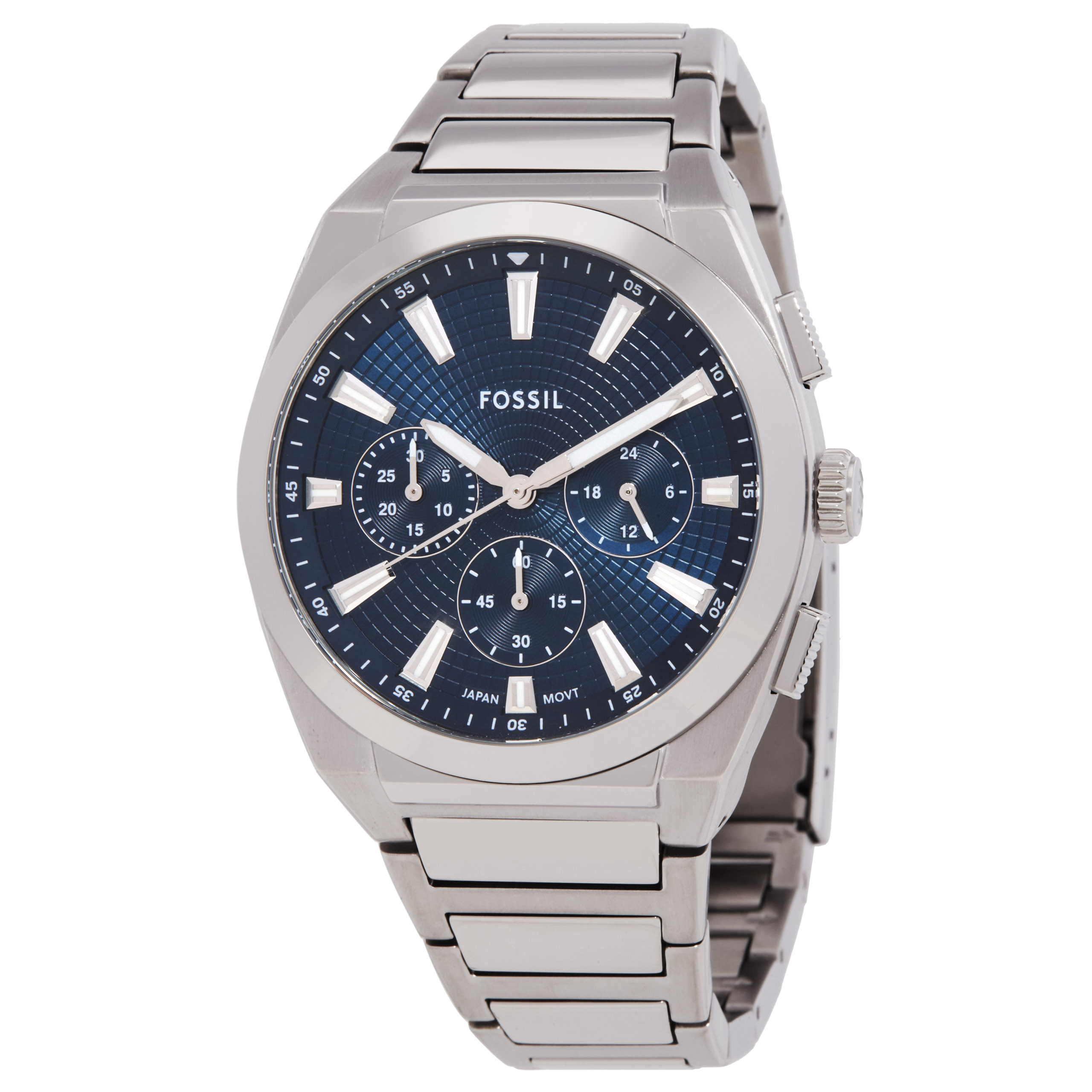 fossil everett chronograph quartz blue dial men's watch fs6104 fossil everett chronograph quartz blue dial men's watch fs6104