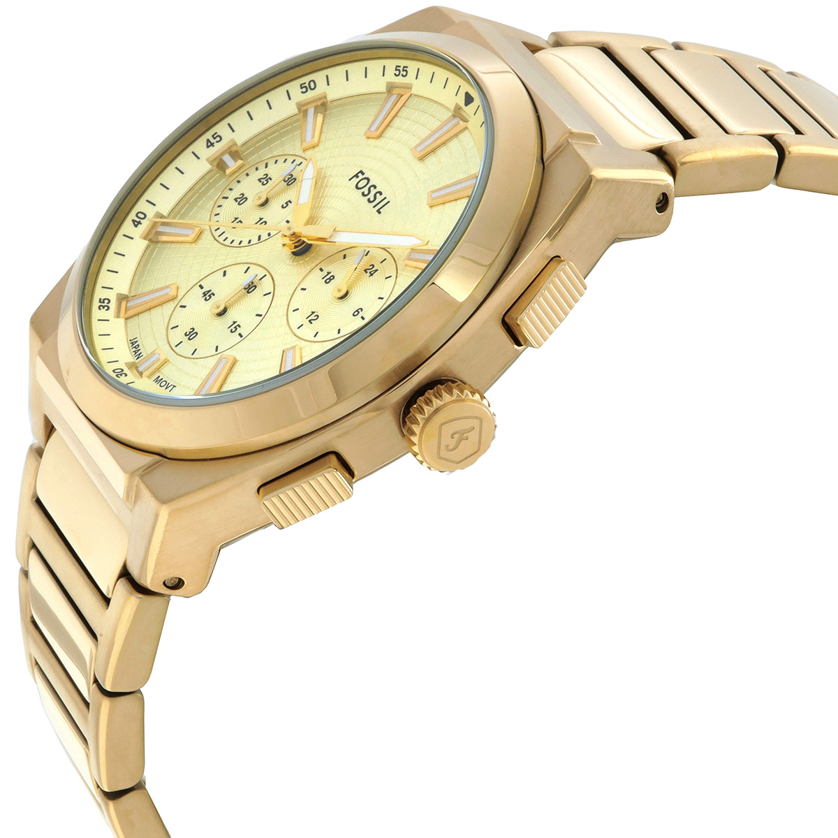 fossil everett chronograph quartz gold dial men's watch fs6119 fossil everett chronograph quartz gold dial men's watch fs6119