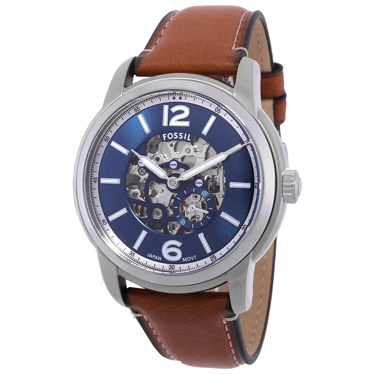 fossil heritage automatic blue dial men's watch me3263 fossil heritage automatic blue dial men's watch me3263