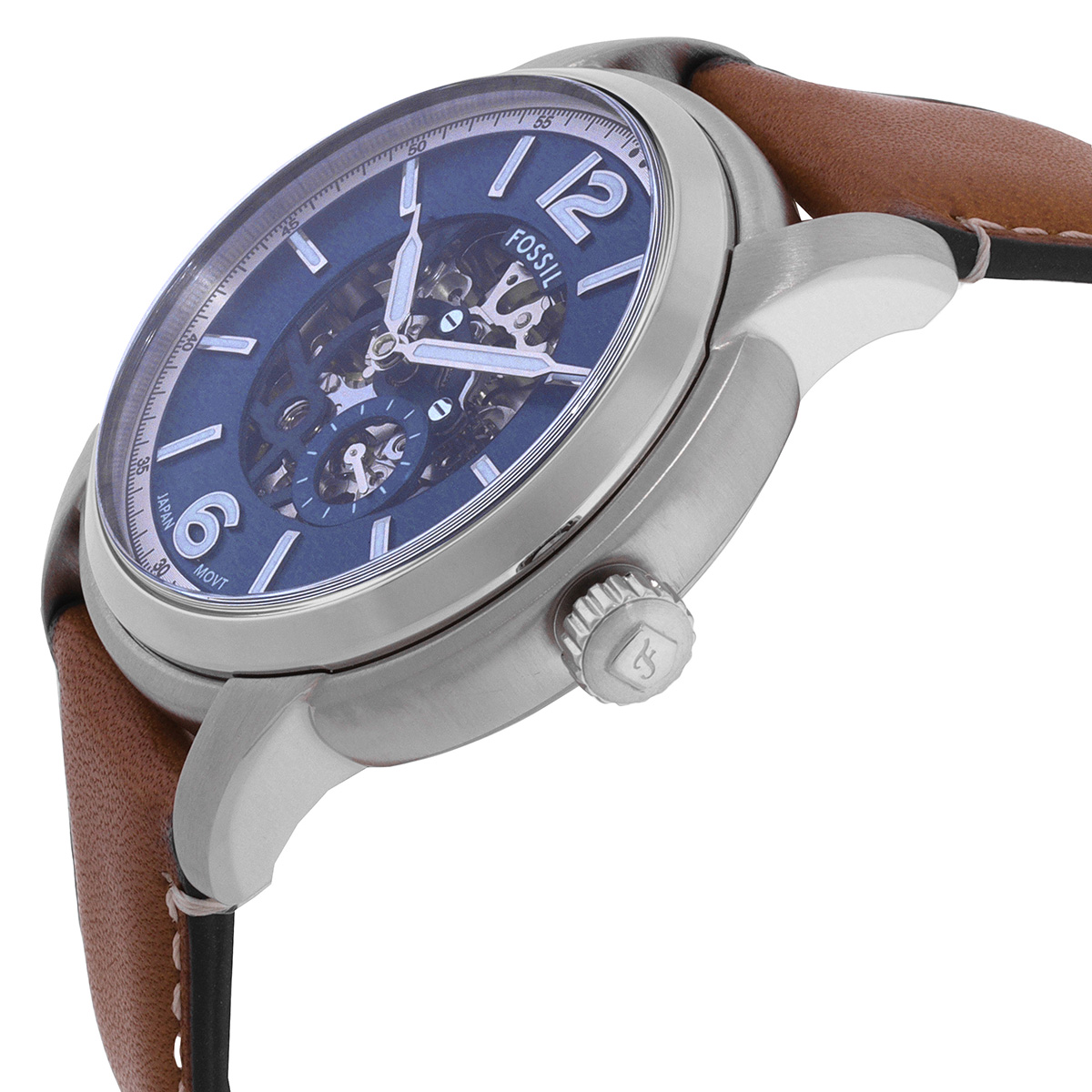 fossil heritage automatic blue dial men's watch me3263 fossil heritage automatic blue dial men's watch me3263