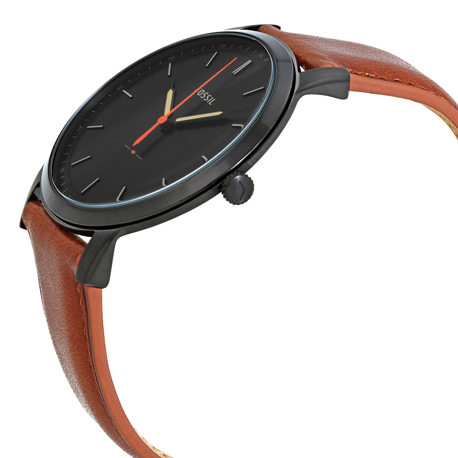 fossil minimalist black dial brown leather men's watch fs5305 fossil minimalist black dial brown leather men's watch fs5305
