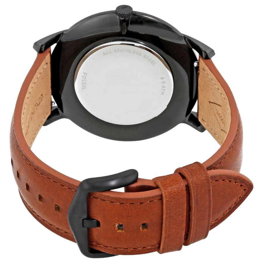 fossil minimalist black dial brown leather men's watch fs5305 fossil minimalist black dial brown leather men's watch fs5305