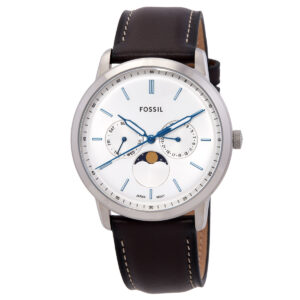 fossil neutra quartz silver dial men's watch fs5905