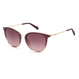 fossil pink round ladies sunglasses fos 2117/g/s 0lhf 3x 55