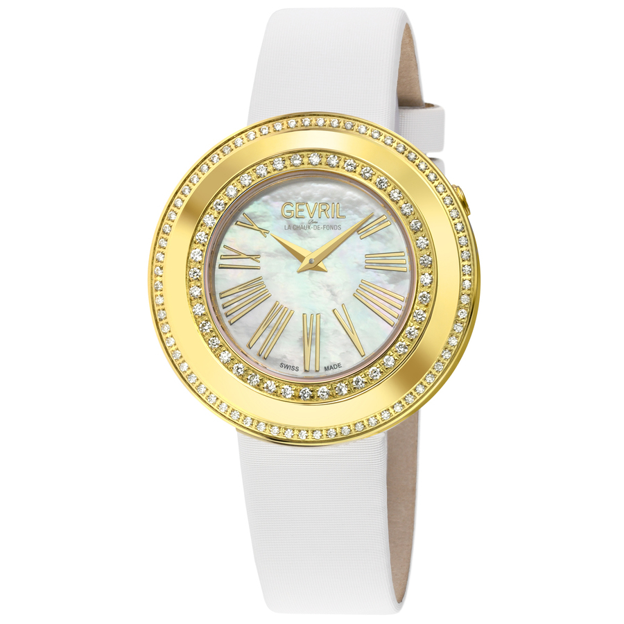 gevril gandria mother of pearl dial ladies watch 12221 gevril gandria mother of pearl dial ladies watch 12221