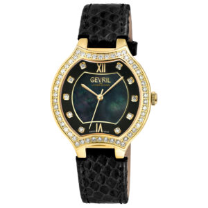 gevril lugano diamond mother of pearl dial ladies watch 11227