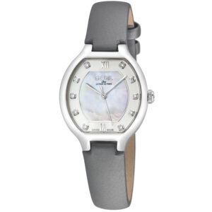 gevril lugano diamond mother of pearl dial ladies watch 14041