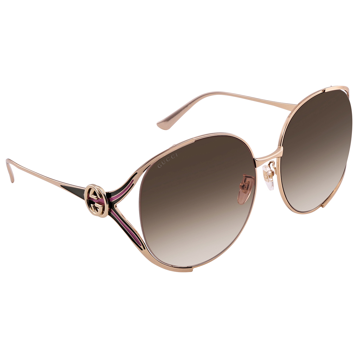 gucci brown gradient oval ladies sunglasses gg0225s 007 63 gucci brown gradient oval ladies sunglasses gg0225s 007 63