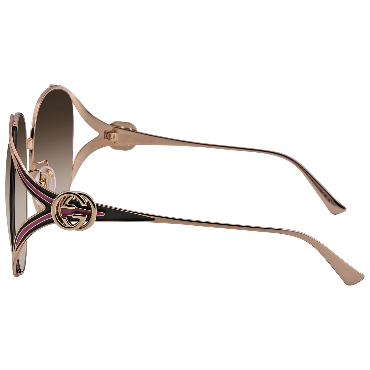 gucci brown gradient oval ladies sunglasses gg0225s 007 63 gucci brown gradient oval ladies sunglasses gg0225s 007 63