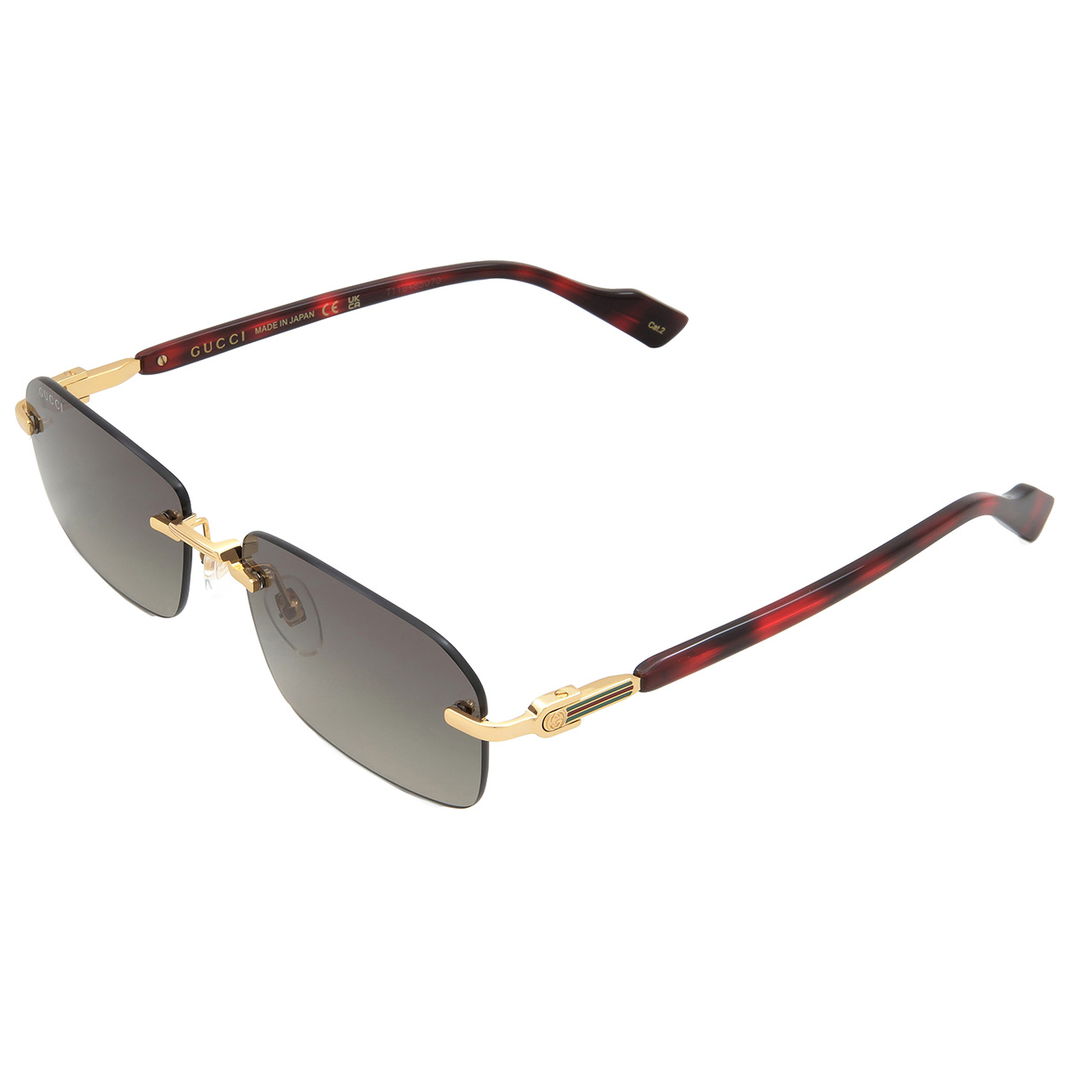 gucci grey gradient rectangular men's sunglasses gg1221s 006 56 gucci grey gradient rectangular men's sunglasses gg1221s 006 56