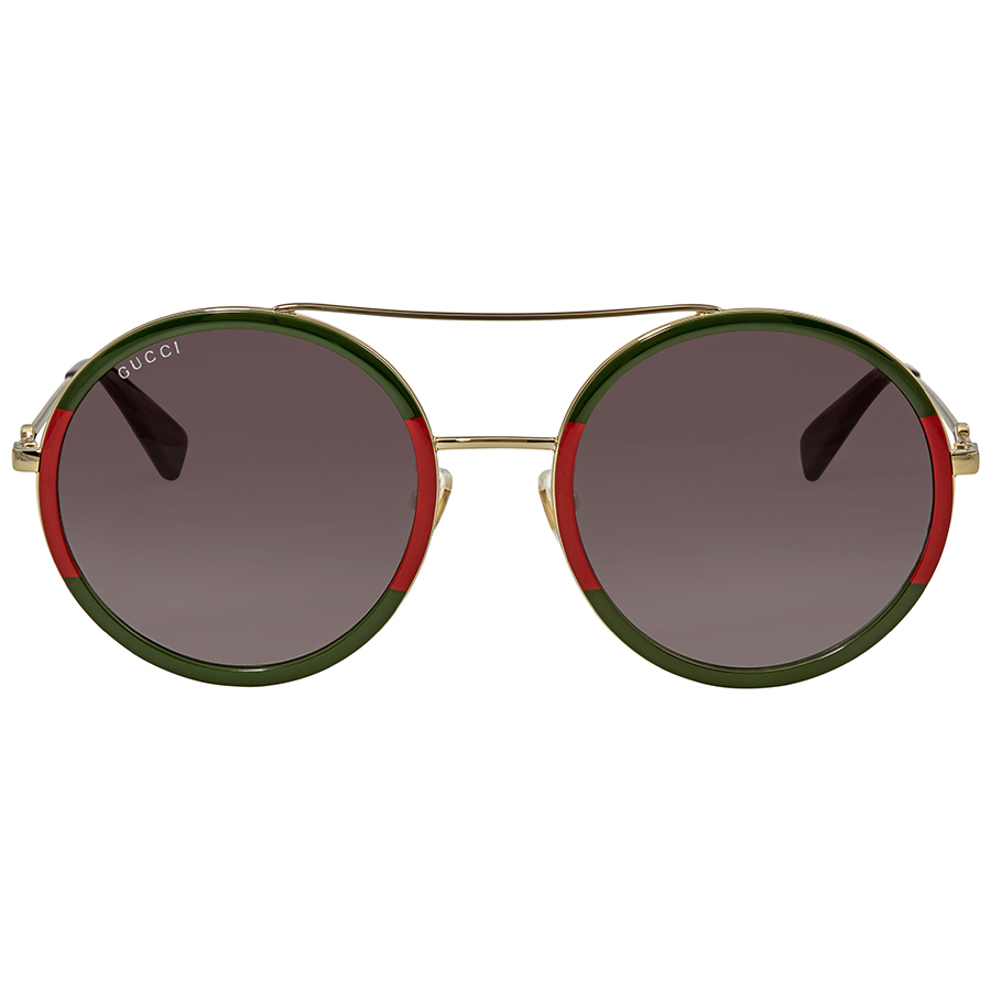 gucci green gradient round ladies sunglasses gg0061s 003 56 gucci green gradient round ladies sunglasses gg0061s 003 56