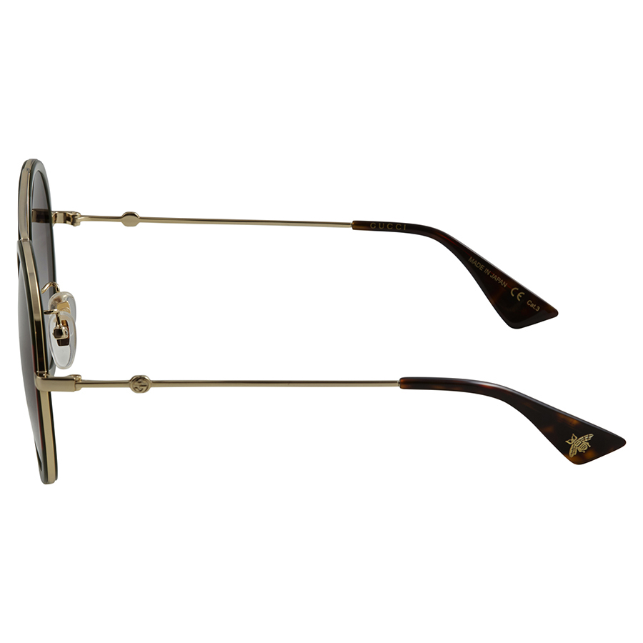 gucci green gradient round ladies sunglasses gg0061s 003 56 gucci green gradient round ladies sunglasses gg0061s 003 56