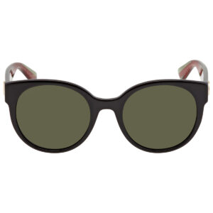 gucci green round ladies sunglasses gg0035sn 002 54