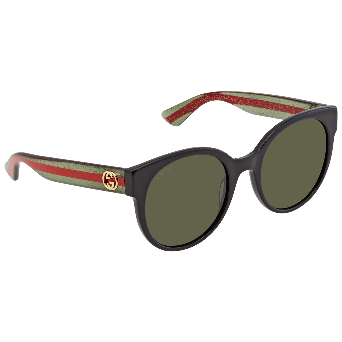 gucci green round ladies sunglasses gg0035sn 002 54 gucci green round ladies sunglasses gg0035sn 002 54