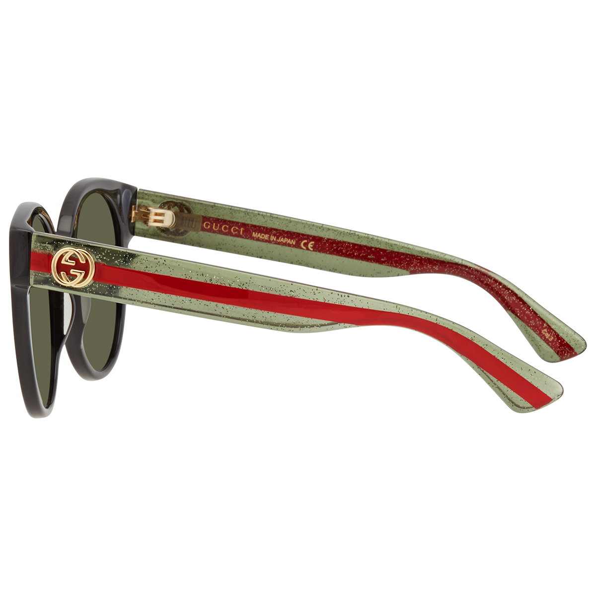 gucci green round ladies sunglasses gg0035sn 002 54 gucci green round ladies sunglasses gg0035sn 002 54
