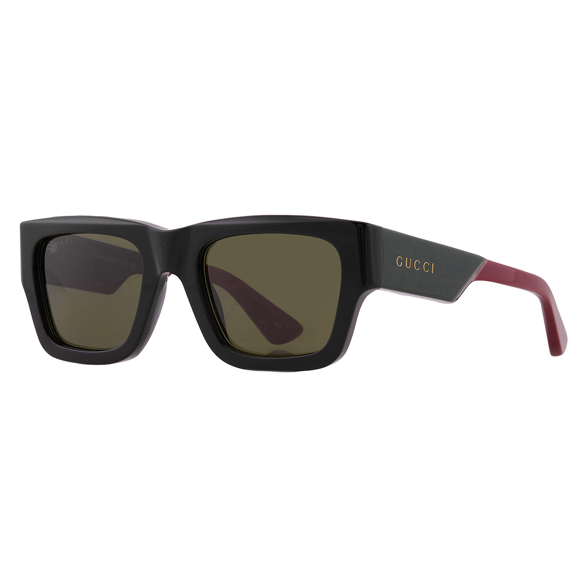 gucci green square men's sunglasses gg1668s 003 52 gucci green square men's sunglasses gg1668s 003 52