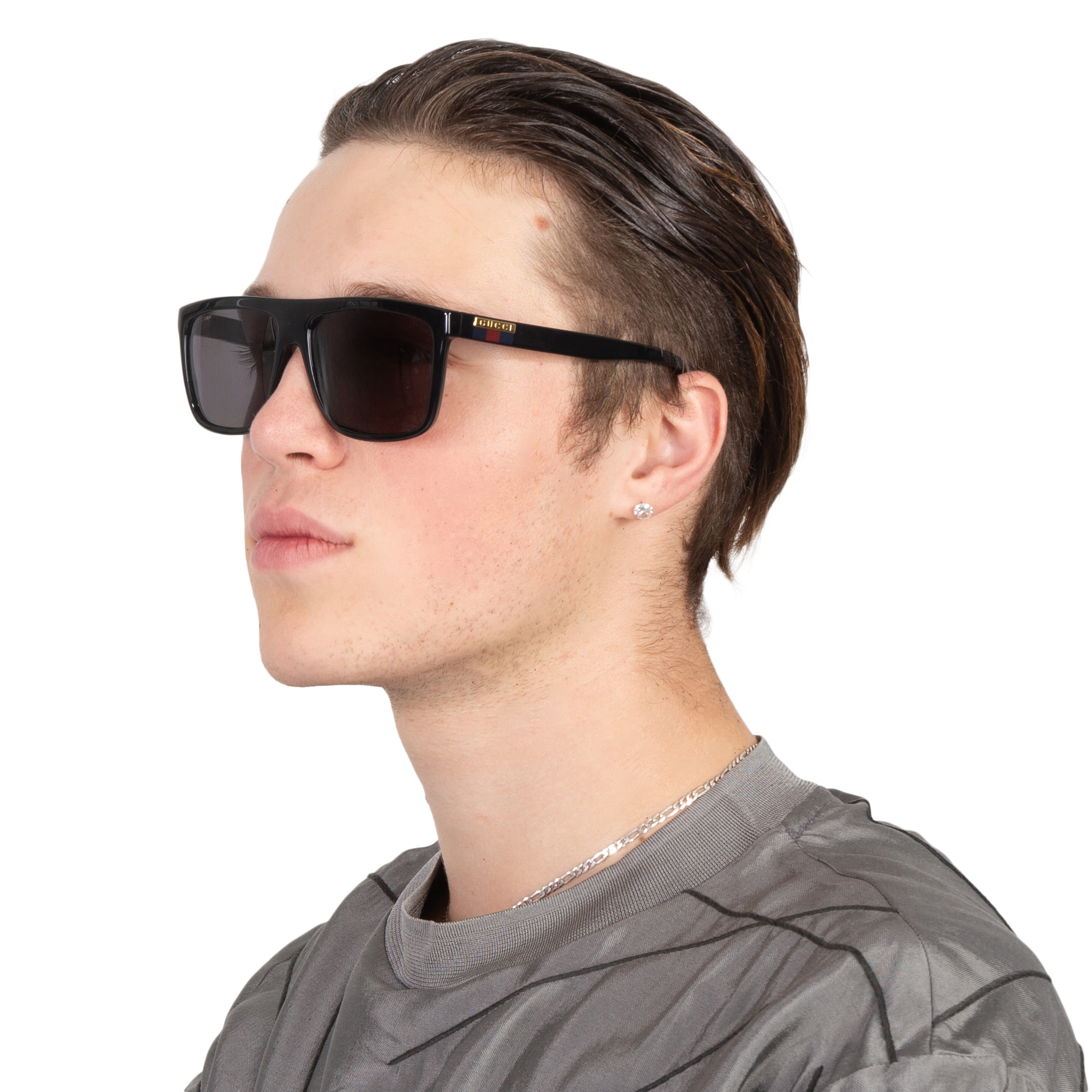 gucci grey browline men's sunglasses gg0748s 001 59 gucci grey browline men's sunglasses gg0748s 001 59