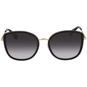 gucci grey gradient cat eye ladies sunglasses gg0606sk 001 56