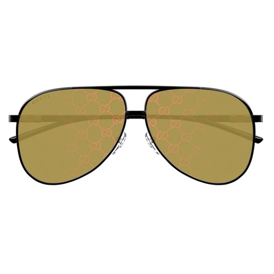 gucci yellow mirror logo pilot men's sunglasses gg1677s 005 62 gucci yellow mirror logo pilot men's sunglasses gg1677s 005 62