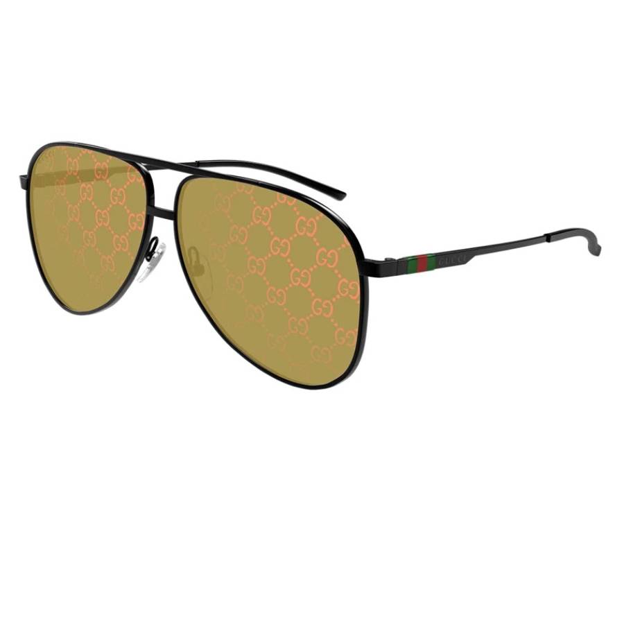 gucci yellow mirror logo pilot men's sunglasses gg1677s 005 62 gucci yellow mirror logo pilot men's sunglasses gg1677s 005 62