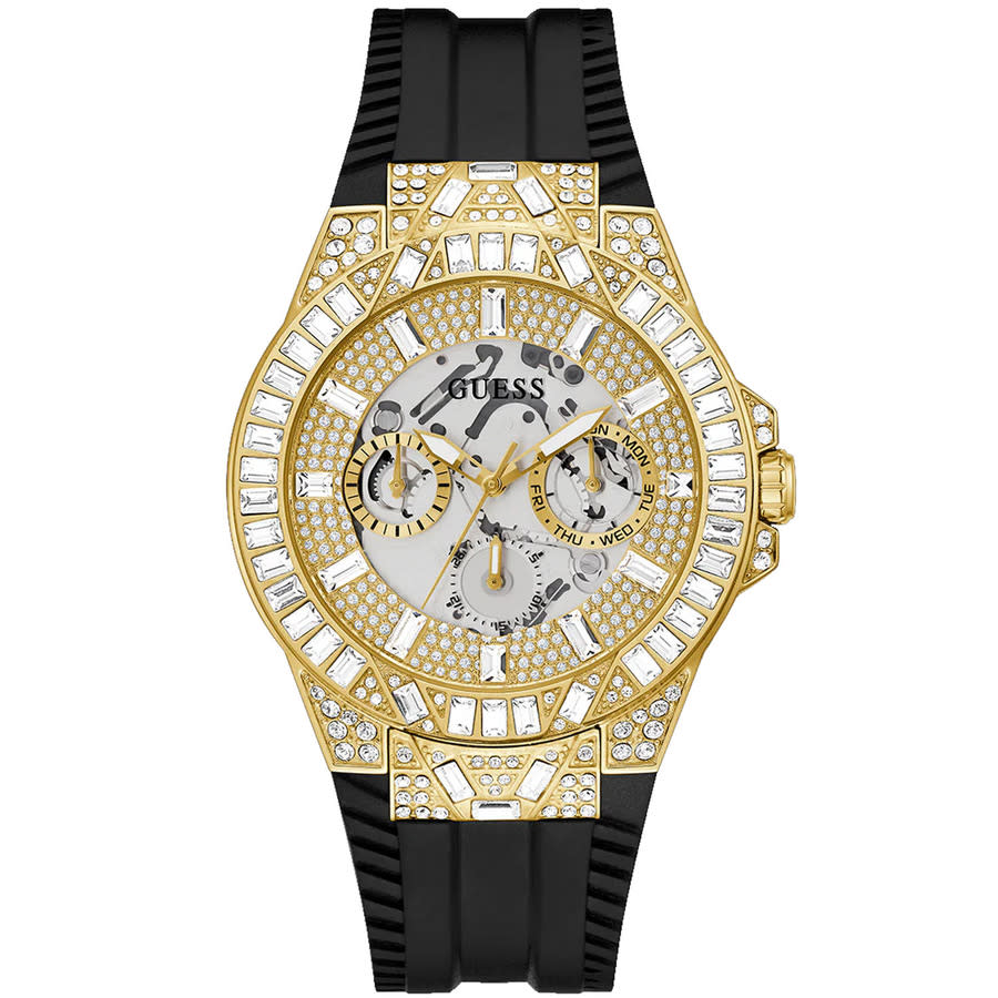 guess black gold tone multi function champagne dial men's watch gw0498g2 guess black gold tone multi function champagne dial men's watch gw0498g2