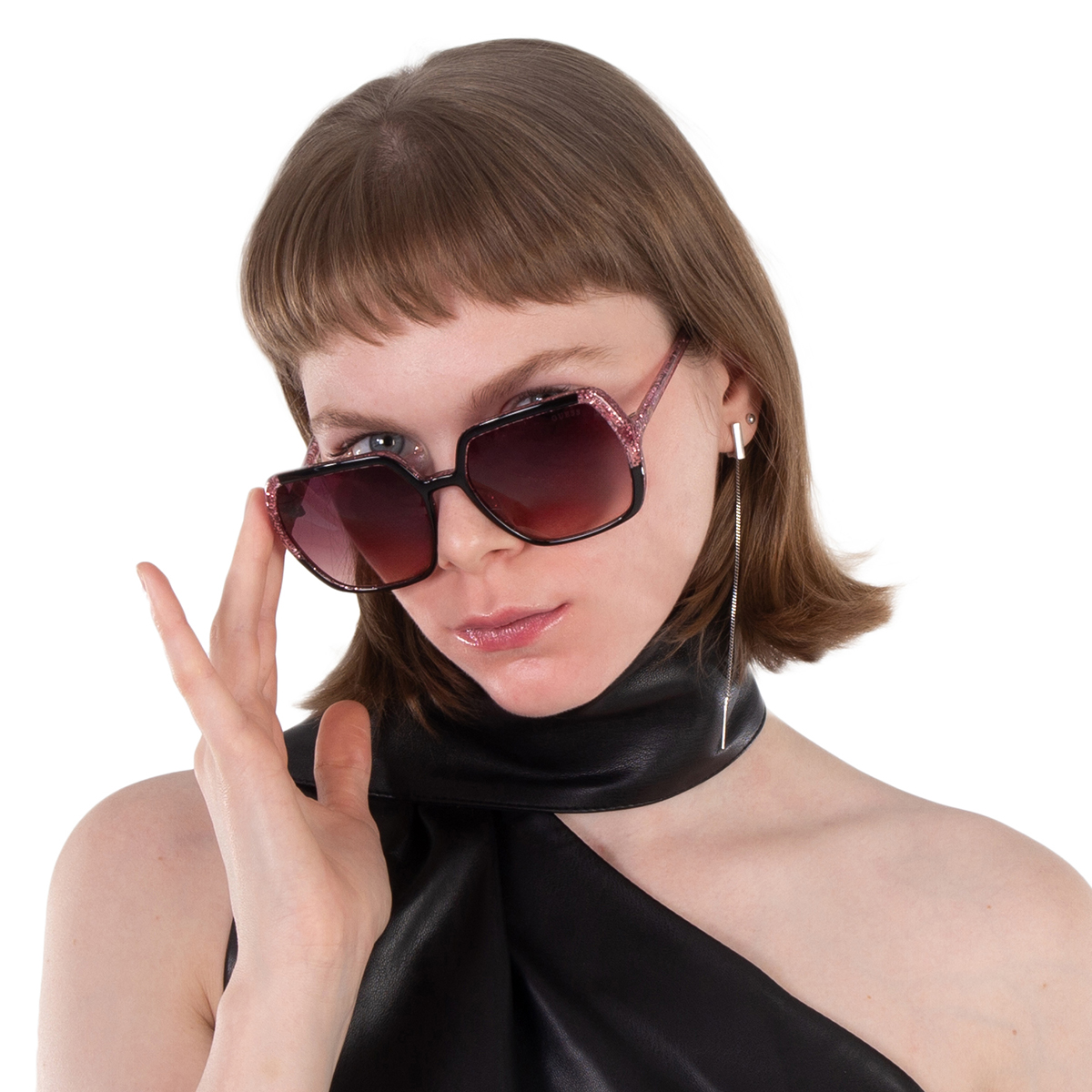 guess bordeaux gradient sport ladies sunglasses gu7883 01t 56 guess bordeaux gradient sport ladies sunglasses gu7883 01t 56