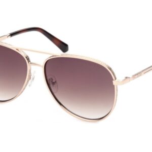guess brown mirror pilot men's sunglasses gu5206 32g 59