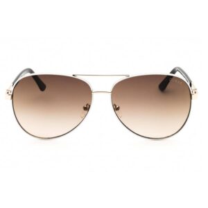 guess dark brown gradient pilot ladies sunglasses gu00173 21f 60