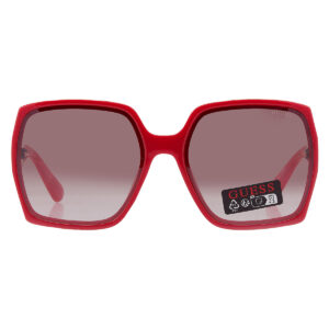 guess factory brown gradient square ladies sunglasses go00031 66f 62