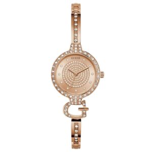 guess giselle quartz rose gold dial ladies watch gw0929l3