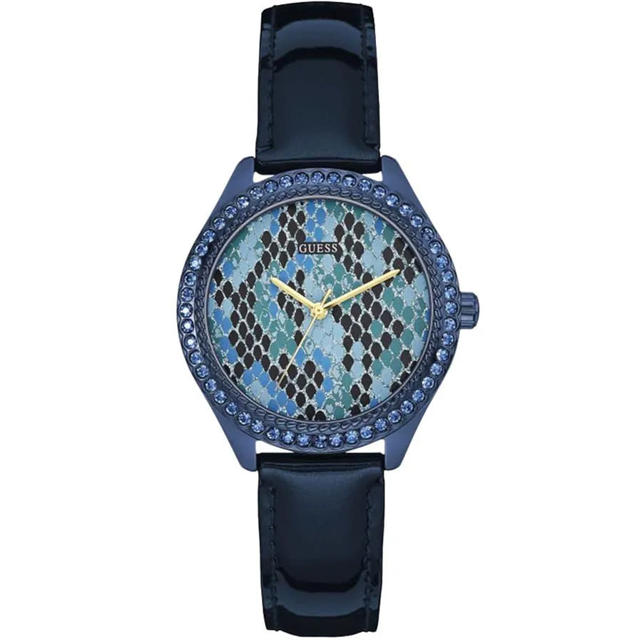 guess mini mystical quartz blue dial ladies watch w0626l3 guess mini mystical quartz blue dial ladies watch w0626l3